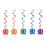 Beistle 90th Birthday Whirls - 5ct.