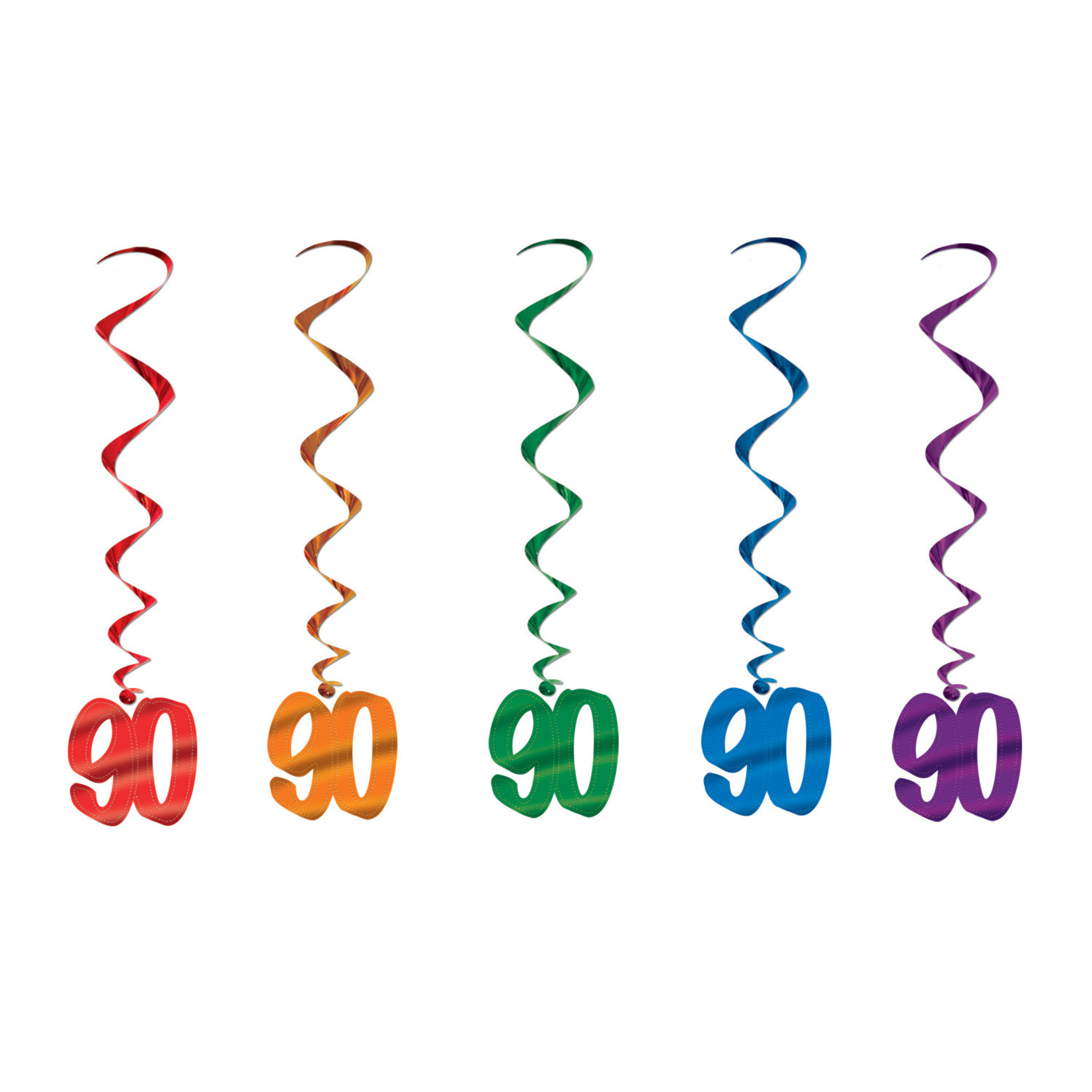 Beistle 90th Birthday Whirls - 5ct.