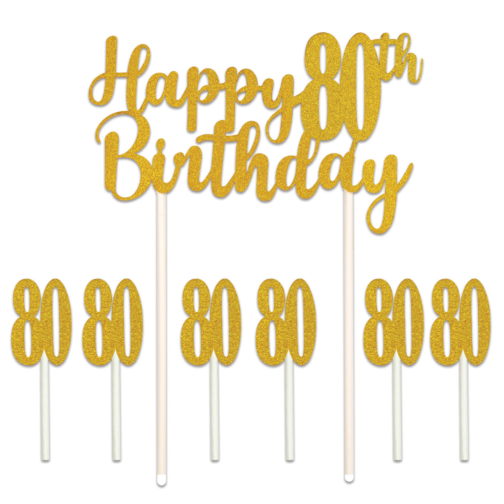 Beistle 80th Birthday Cake Topper