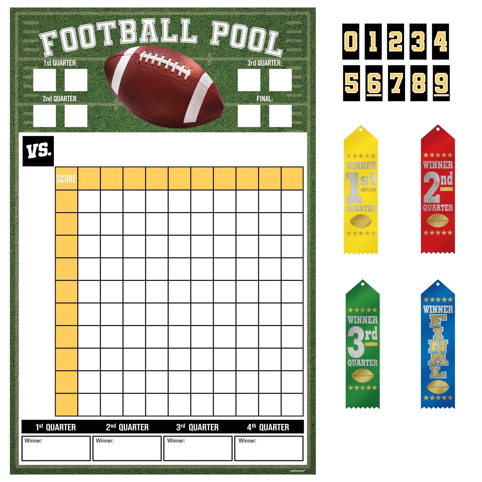 Amscan Football Pool/Squares Game - 1ct.