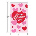 creative converting Valentines Hearts Zipper Treat Bags - 12ct.