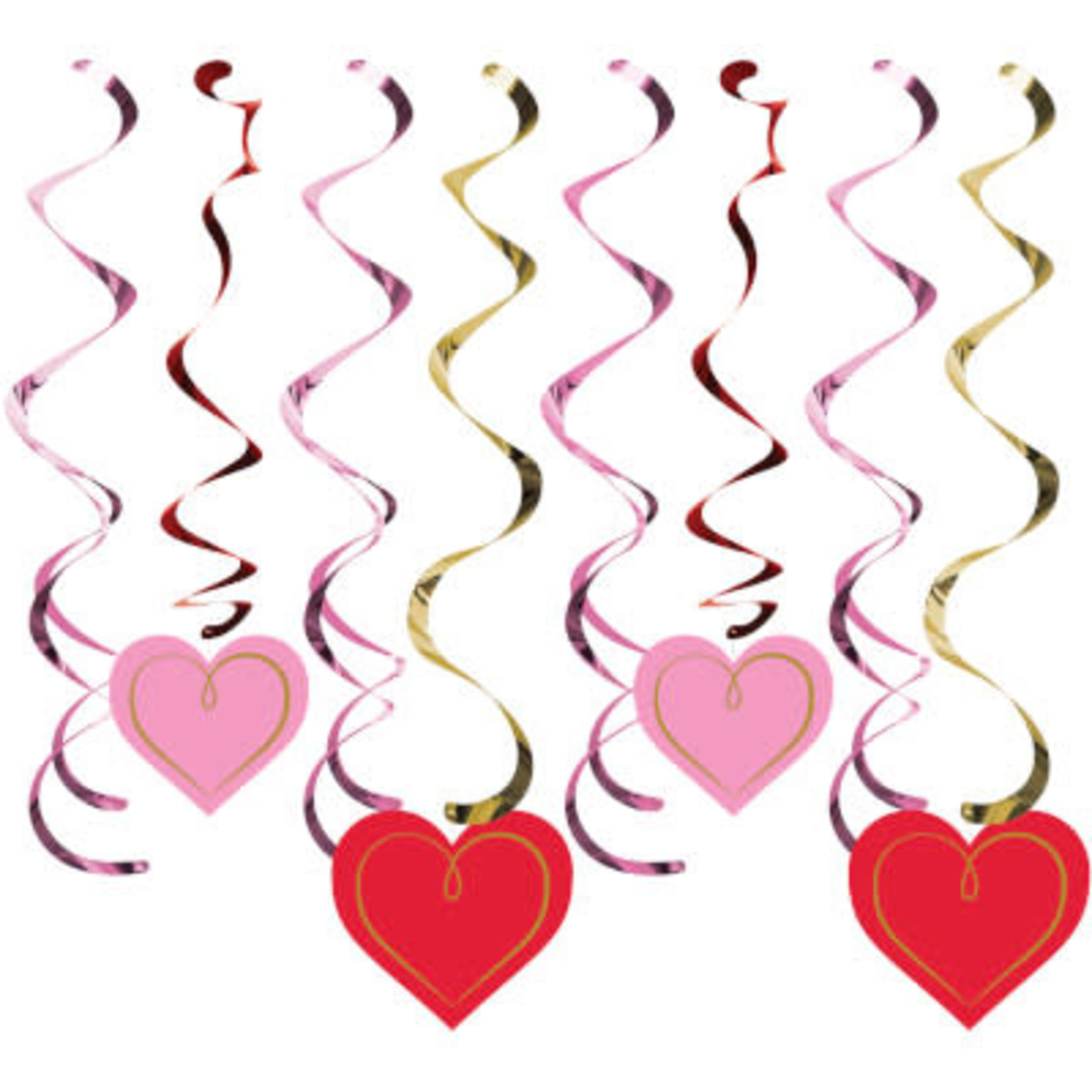 Creative Converting Valentine Heart Dizzy Danglers - 8ct.