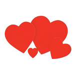 Beistle 9" Red Heart Cutout - 1ct.