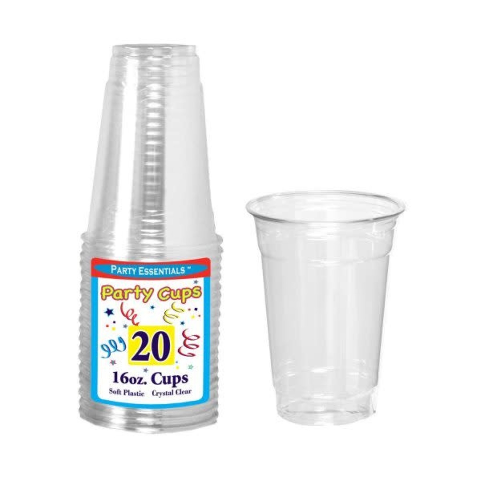 Party Essentials 16oz. Clear Party Cups - 20ct.