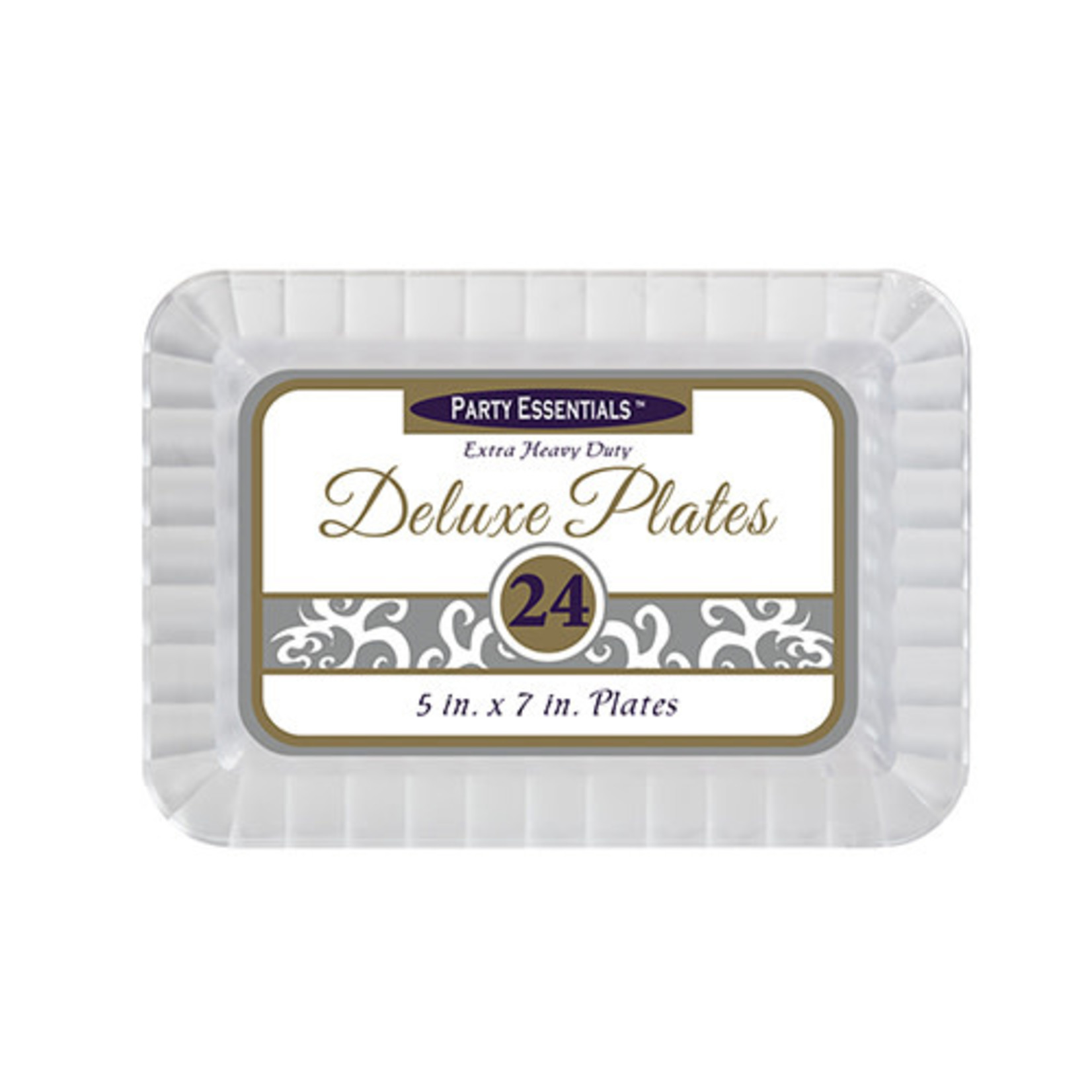 northwest Clear 5" x 7" Rectangle Appetizer Plates - 24ct.
