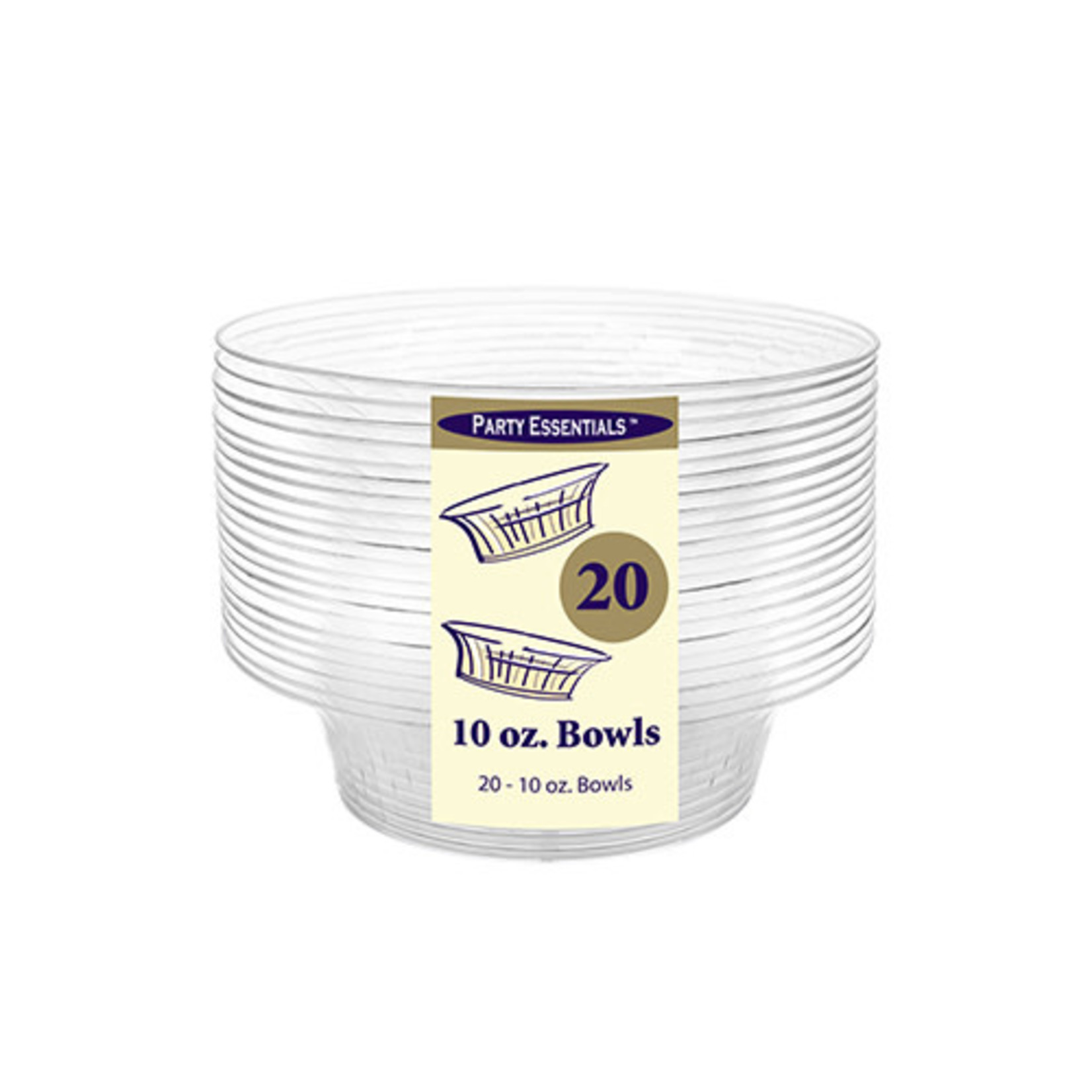 northwest 10oz. Clear Deluxe Bowls - 20ct.