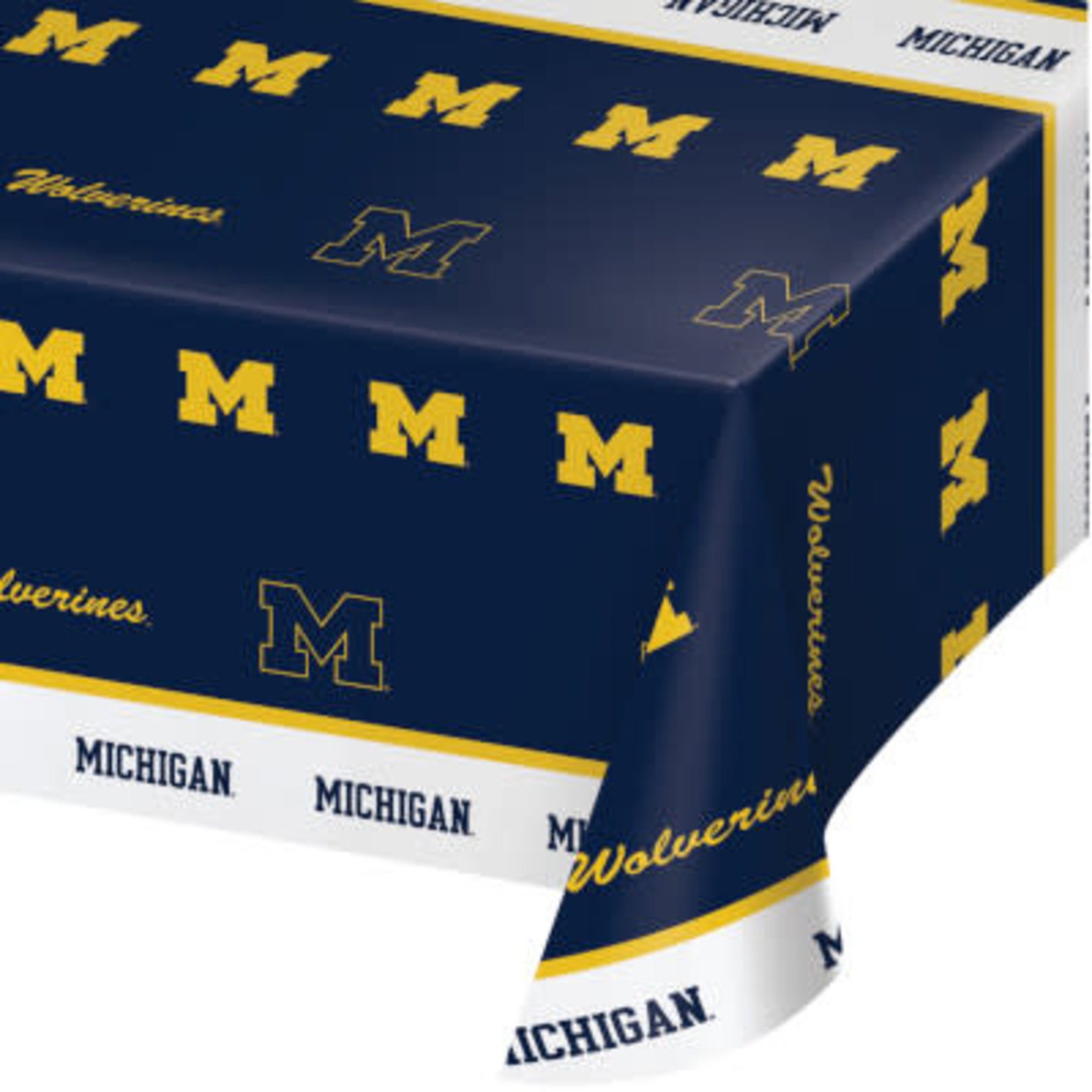 Creative Converting University of Michigan Table Cover - 54" x 108"