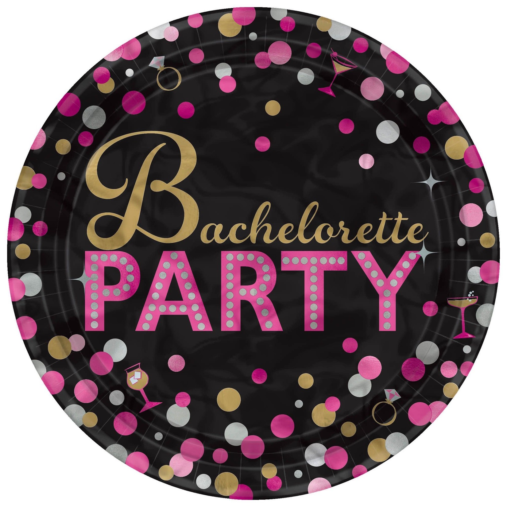 Amscan 7" Bachelorette Night Plates - 8ct.