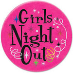 Beistle Girls Night Out Satin Button - 1ct.