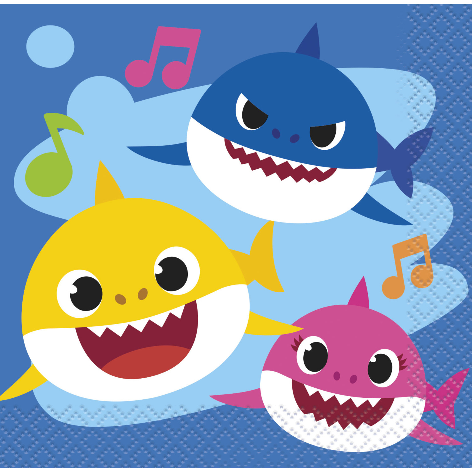 unique Baby Shark Beverage Napkins - 16ct.