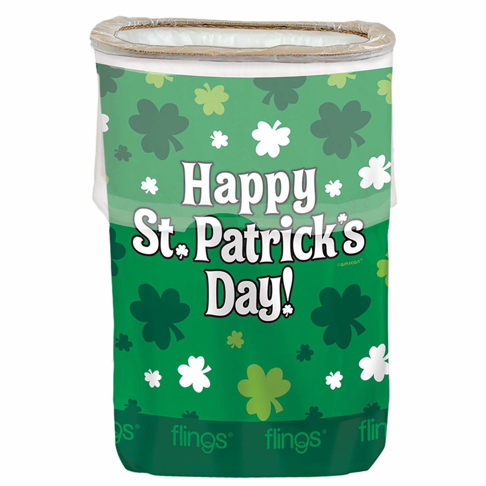 Amscan St. Patrick's Day  Pop-Up Trash Bin - 13gal.