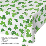 Creative Converting Shamrocks All Over Tablecover - (54"x102")