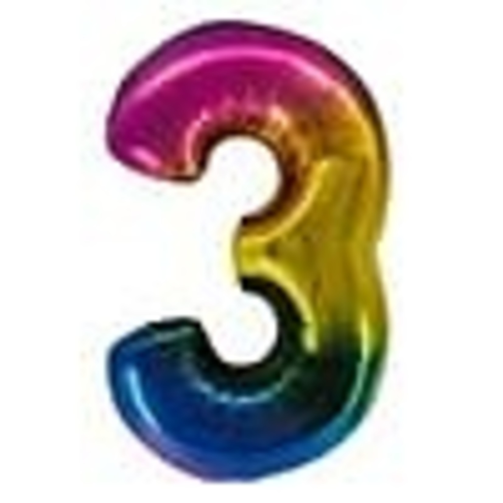 Paper  First Affiliates 40" Rainbow Number Balloons