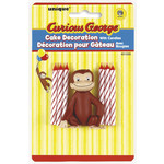 unique Curious George Cake Topper w/ Candles