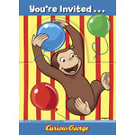 unique Curious George Invites - 8ct.
