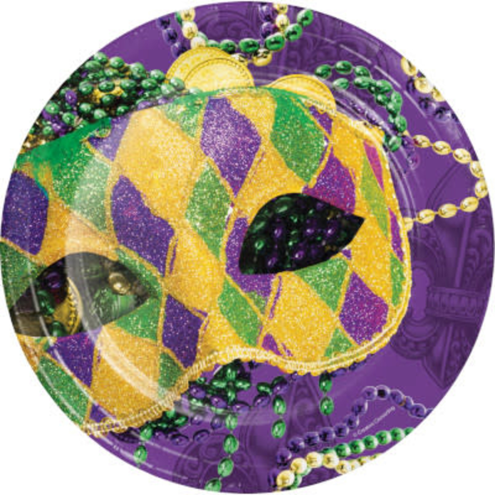 Party Creations Masks Of Mardi Gras 9" Plate - 8ct.