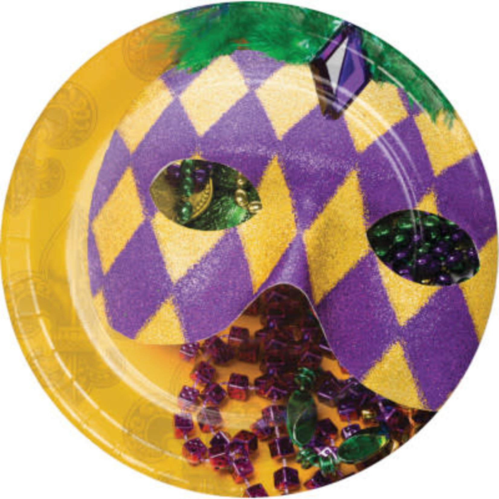 Party Creations Masks Of Mardi Gras 7" Plate - 8ct.
