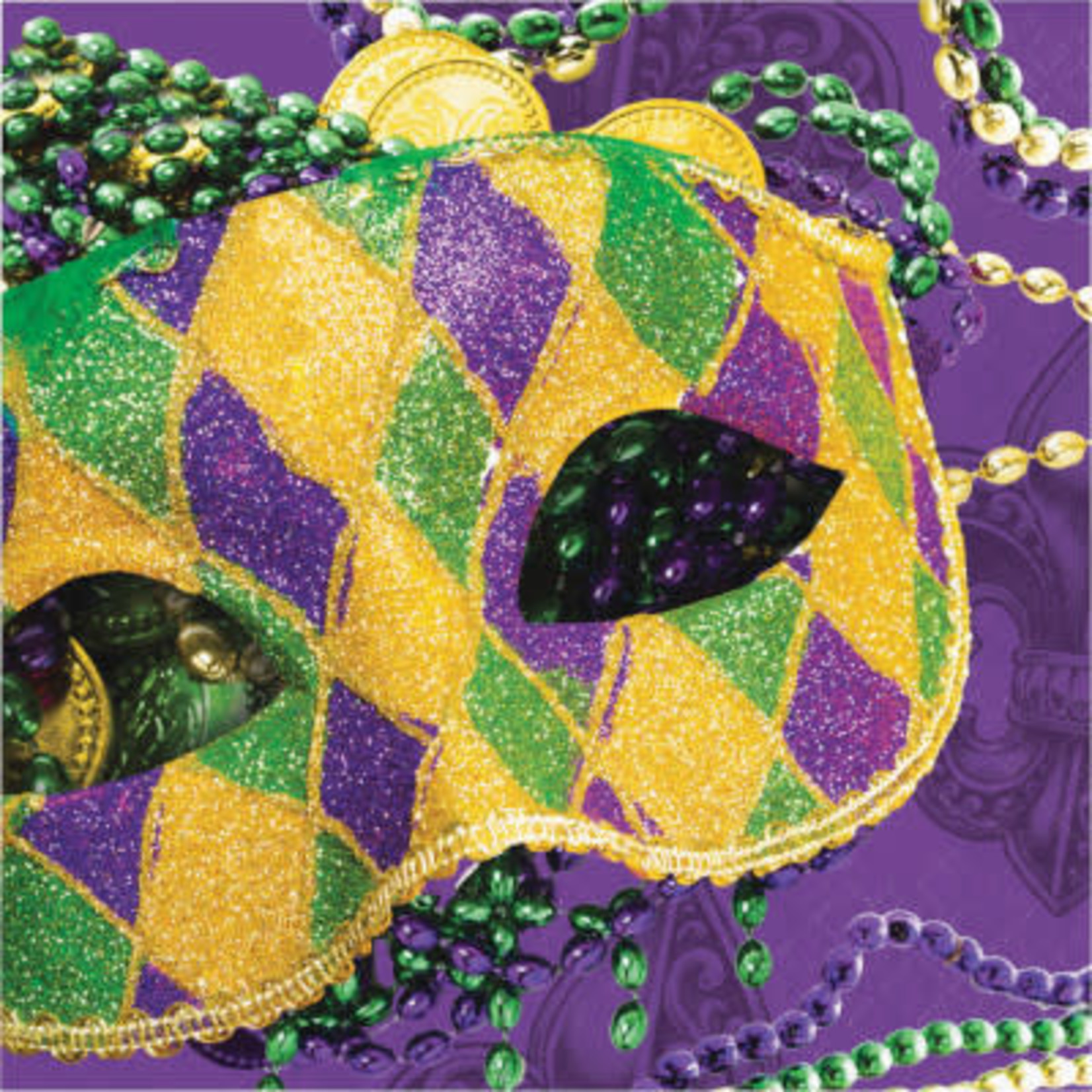 Party Creations Masks of Mardi Gras Lunch Napkins - 16ct.