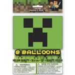 unique 12" Minecraft Latex Balloons - 8ct. (Helium Not-Included)