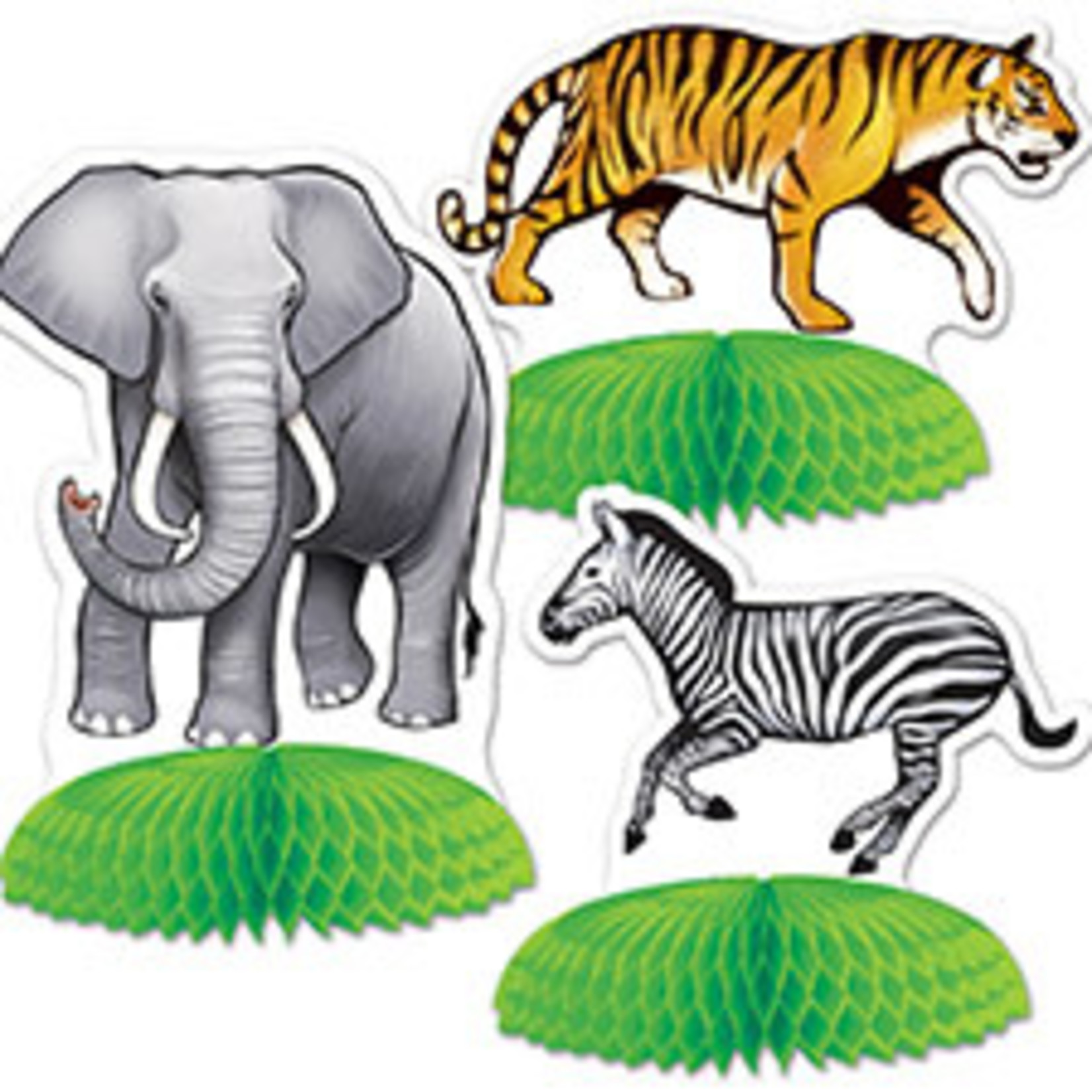 Beistle Jungle Safari Animal Mini Centerpieces - 8ct.