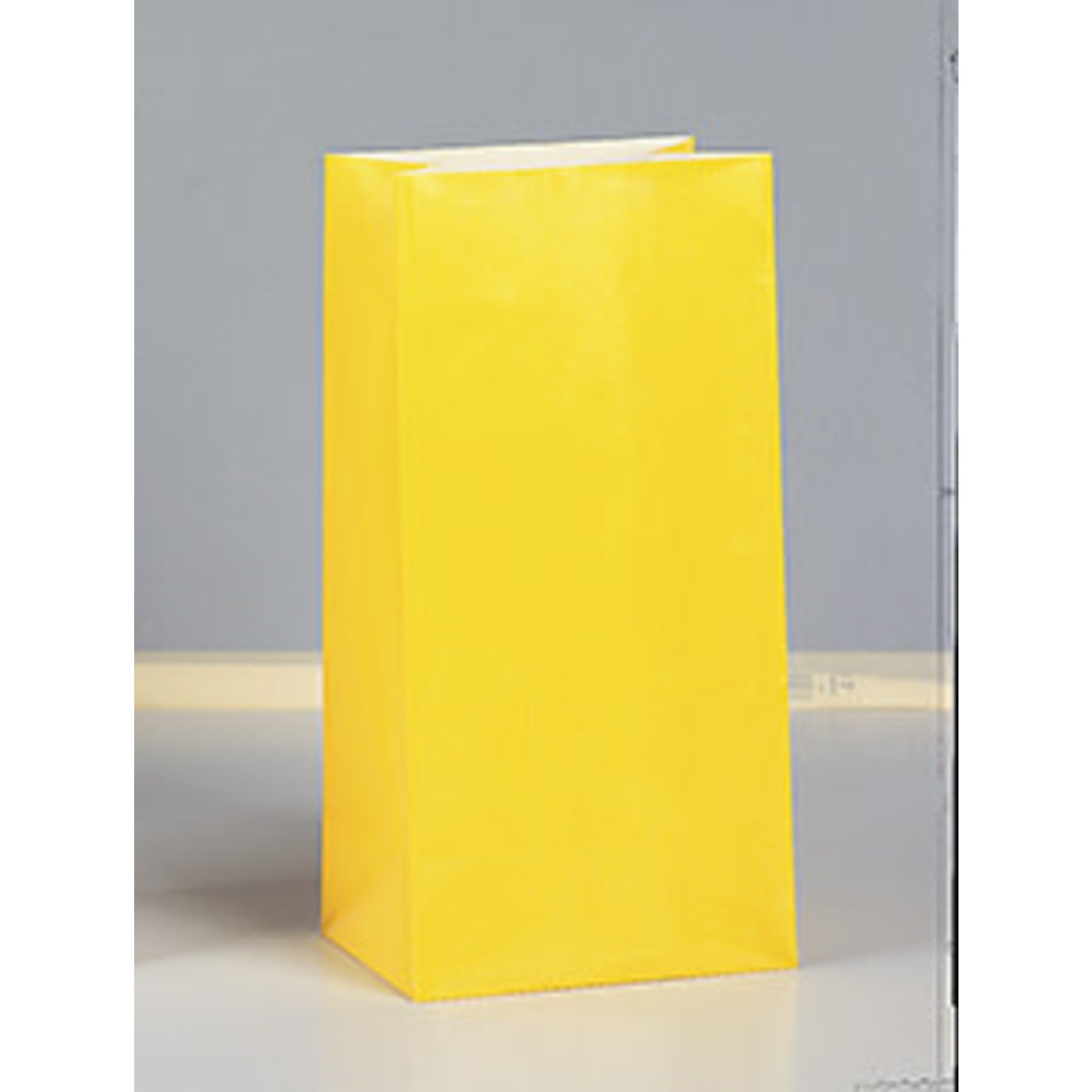 unique Sun Yellow Paper Party Bags - 12ct.