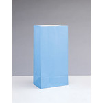 unique Powder Blue Paper Party Bags - 12ct.