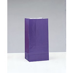 unique Purple Paper Party Bags - 12ct.