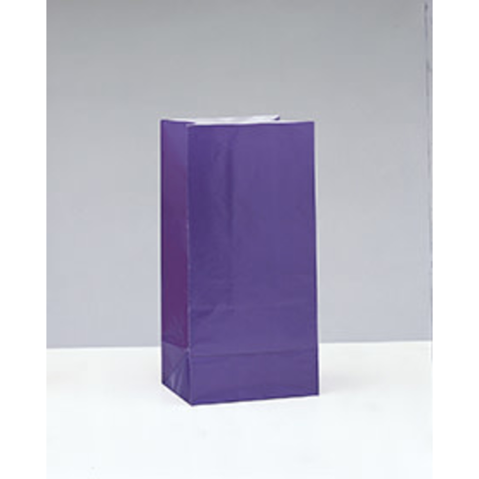 unique Purple Paper Party Bags - 12ct.