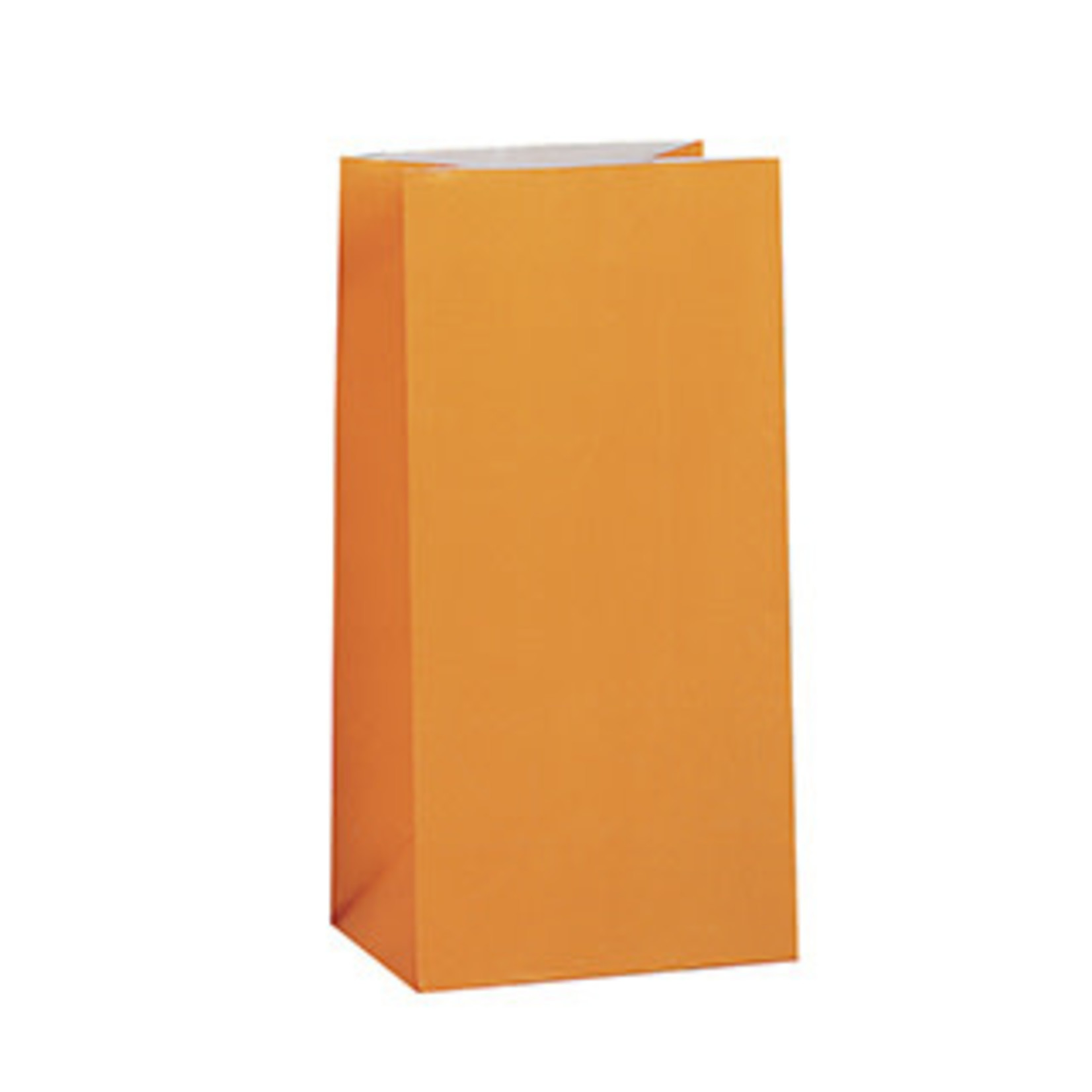 unique Orange Paper Party Bags - 12ct.