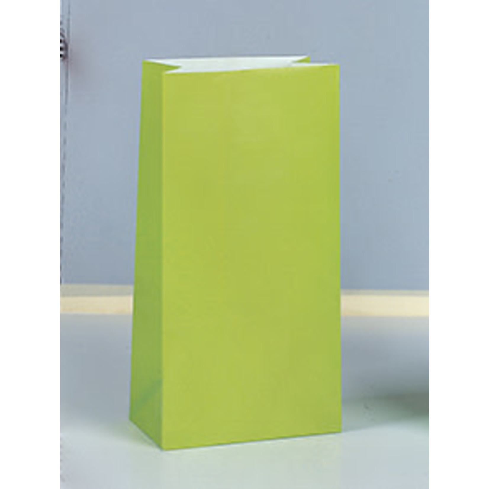unique Lime Green Paper Party Bags - 12ct.