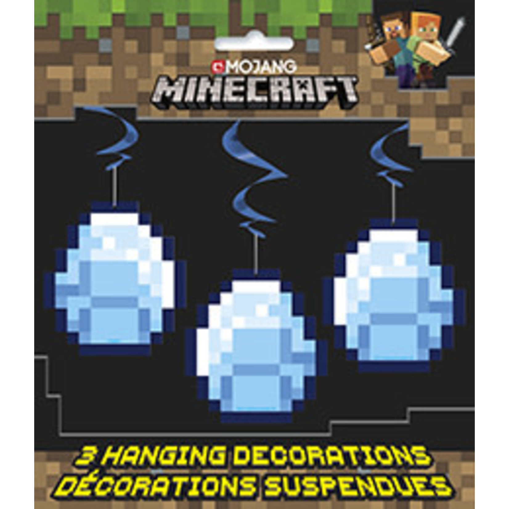 unique Minecraft Hanging Decorations - 3ct.