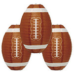 Beistle 11" Football Paper Lanterns - 3ct.