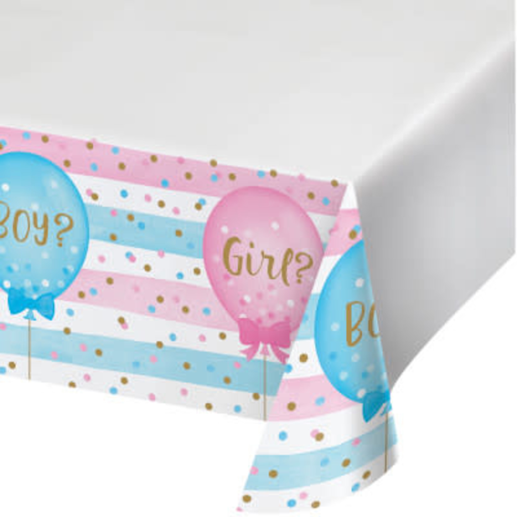 Creative Converting Gender Reveal Balloons Tablecover