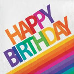 creative converting Rainbow Happy Birthday Lunch Napkins - 16ct.