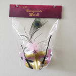 party club Pink & Gold  1/2 Face Masquerade Mask