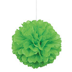 unique 16" Lime Green Puff Ball Decoration - 1ct.