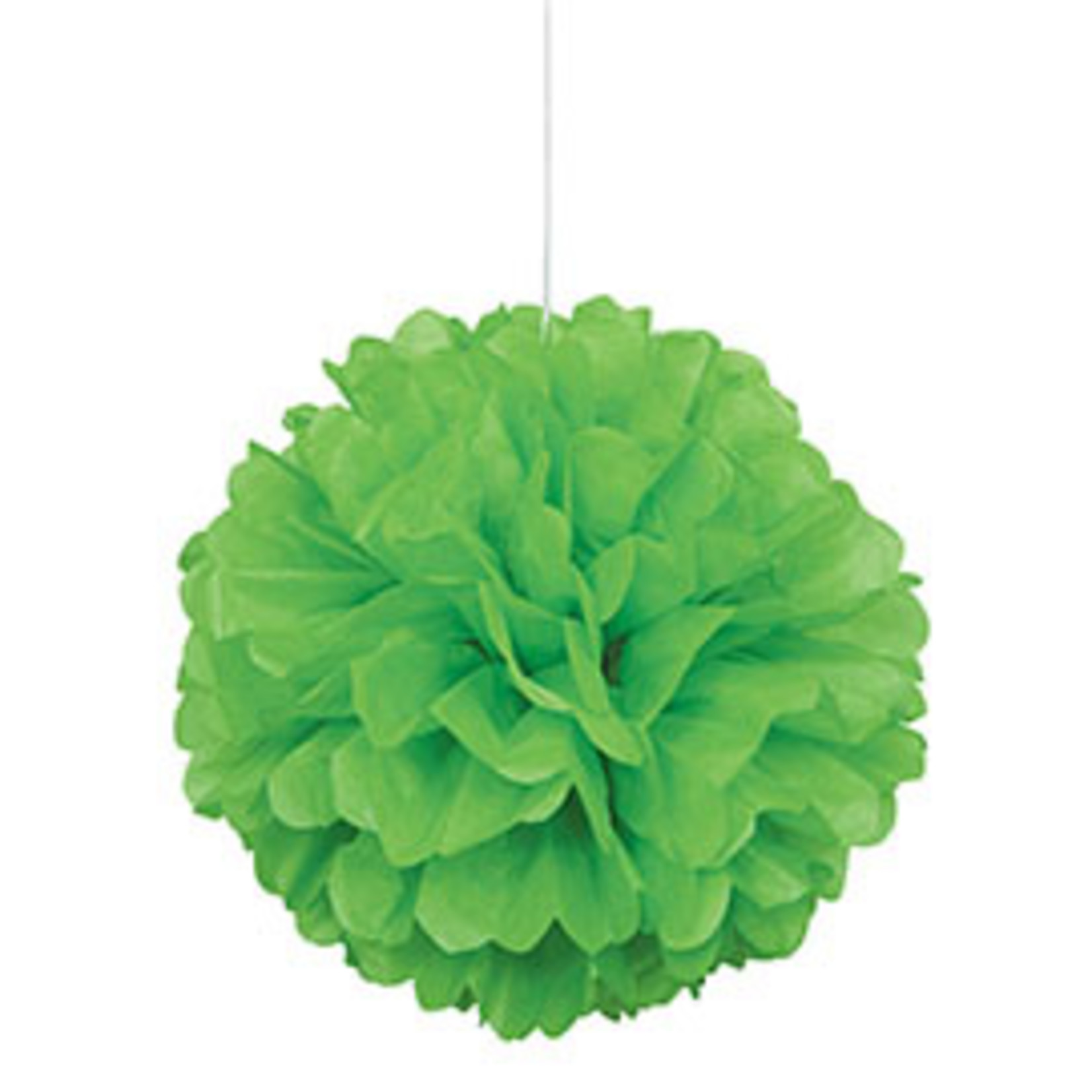 unique 16" Lime Green Puff Ball Decoration - 1ct.