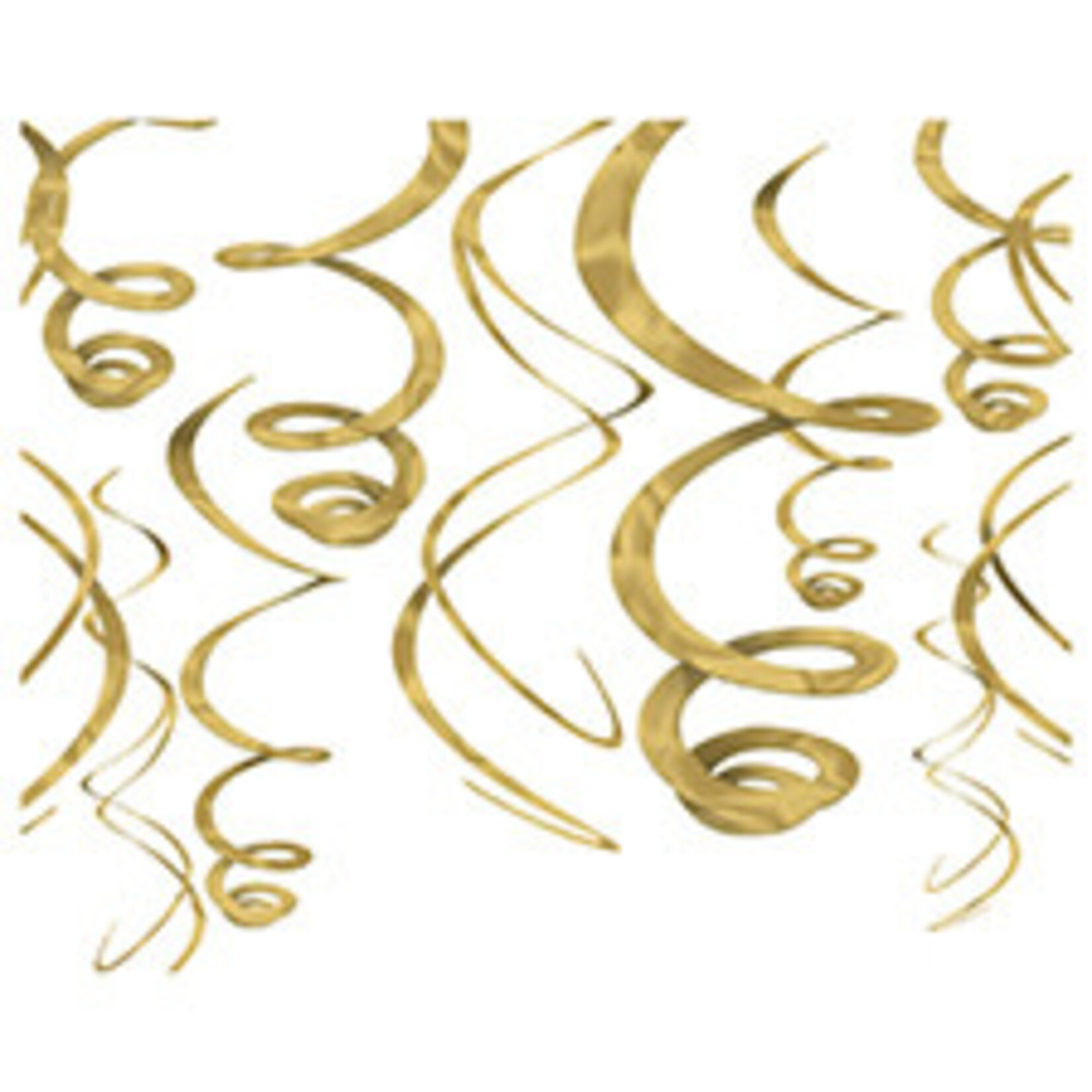 Amscan Gold Swirls - 12ct.