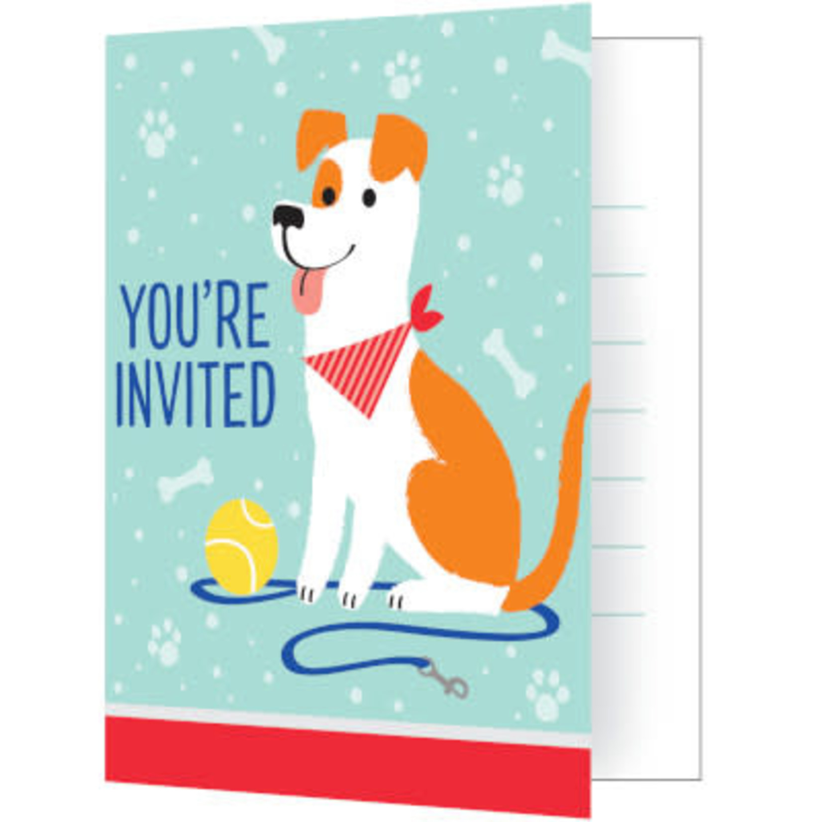 Creative Converting Dog Party Invites - 8ct.