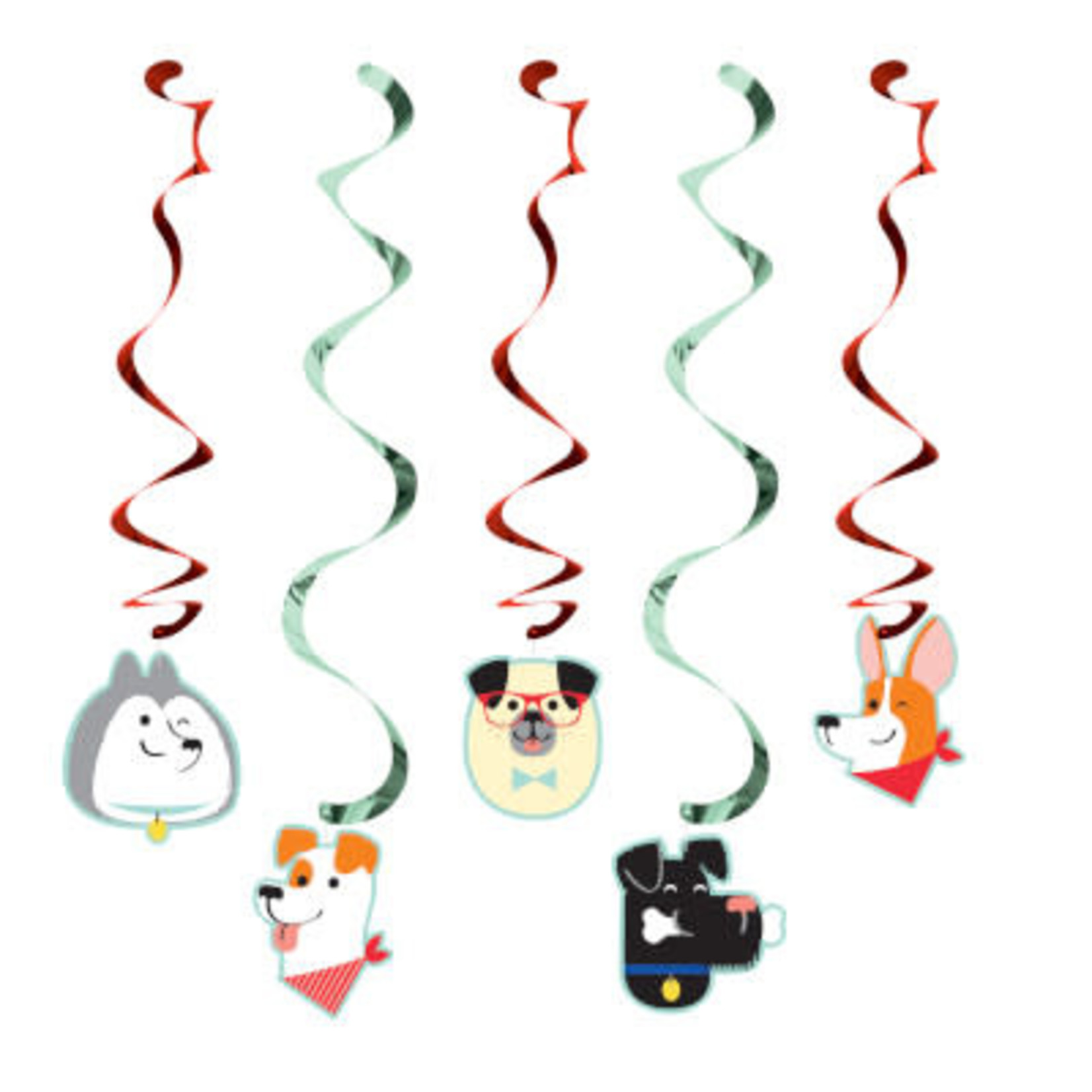 Creative Converting Dog Party Dizzy Danglers - 5ct.