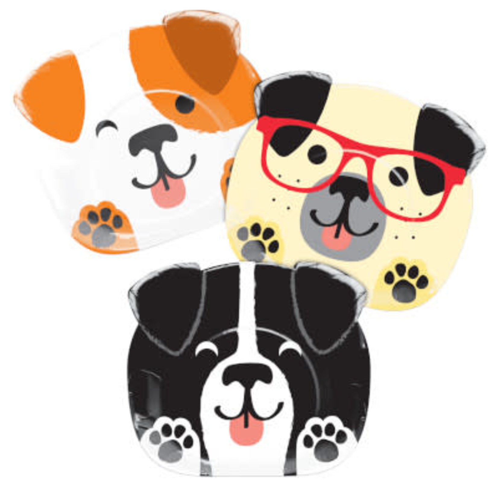 Creative Converting 9" Dog Party Shaped Plates - 8ct.