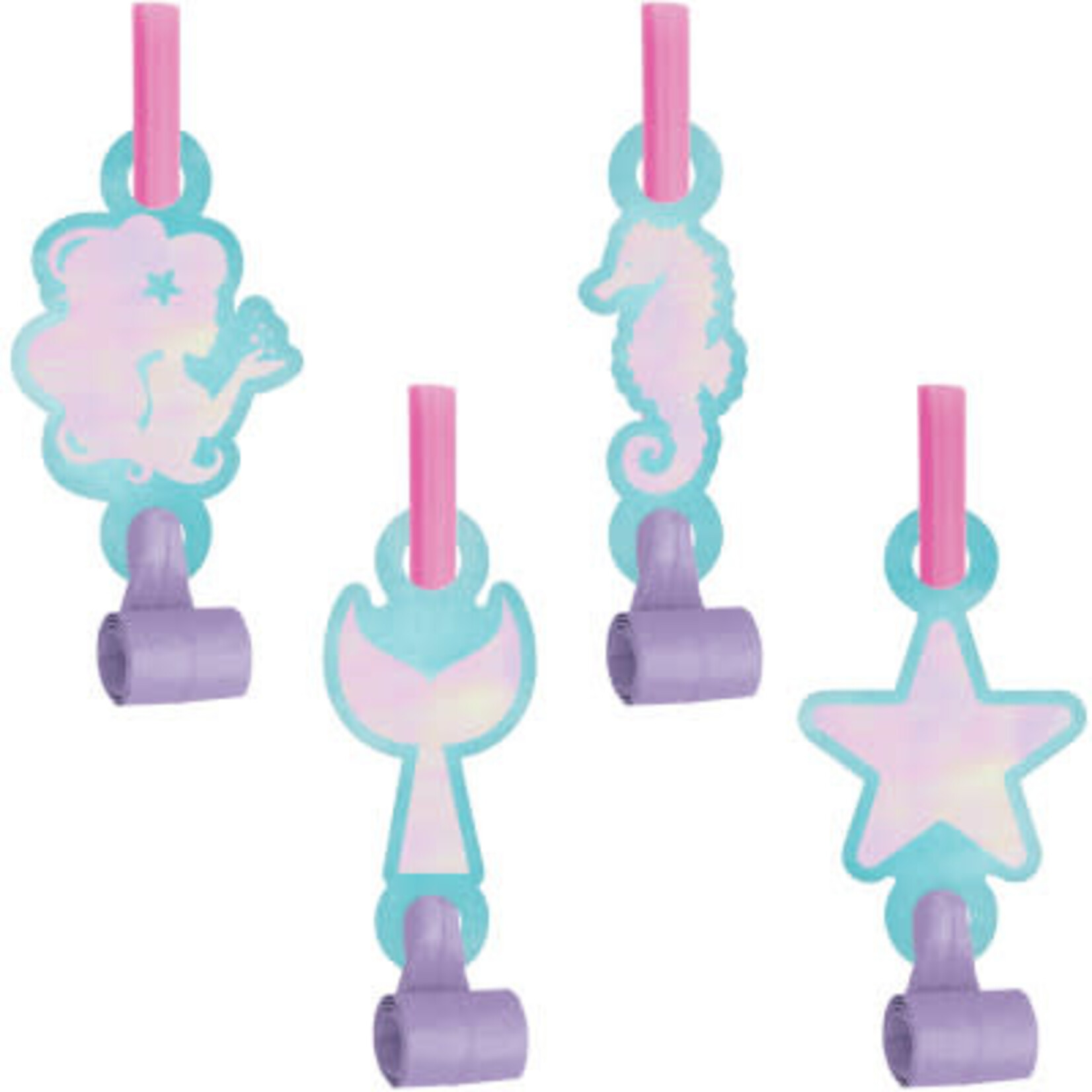 Creative Converting Mermaid Shine Blowouts - 8ct.