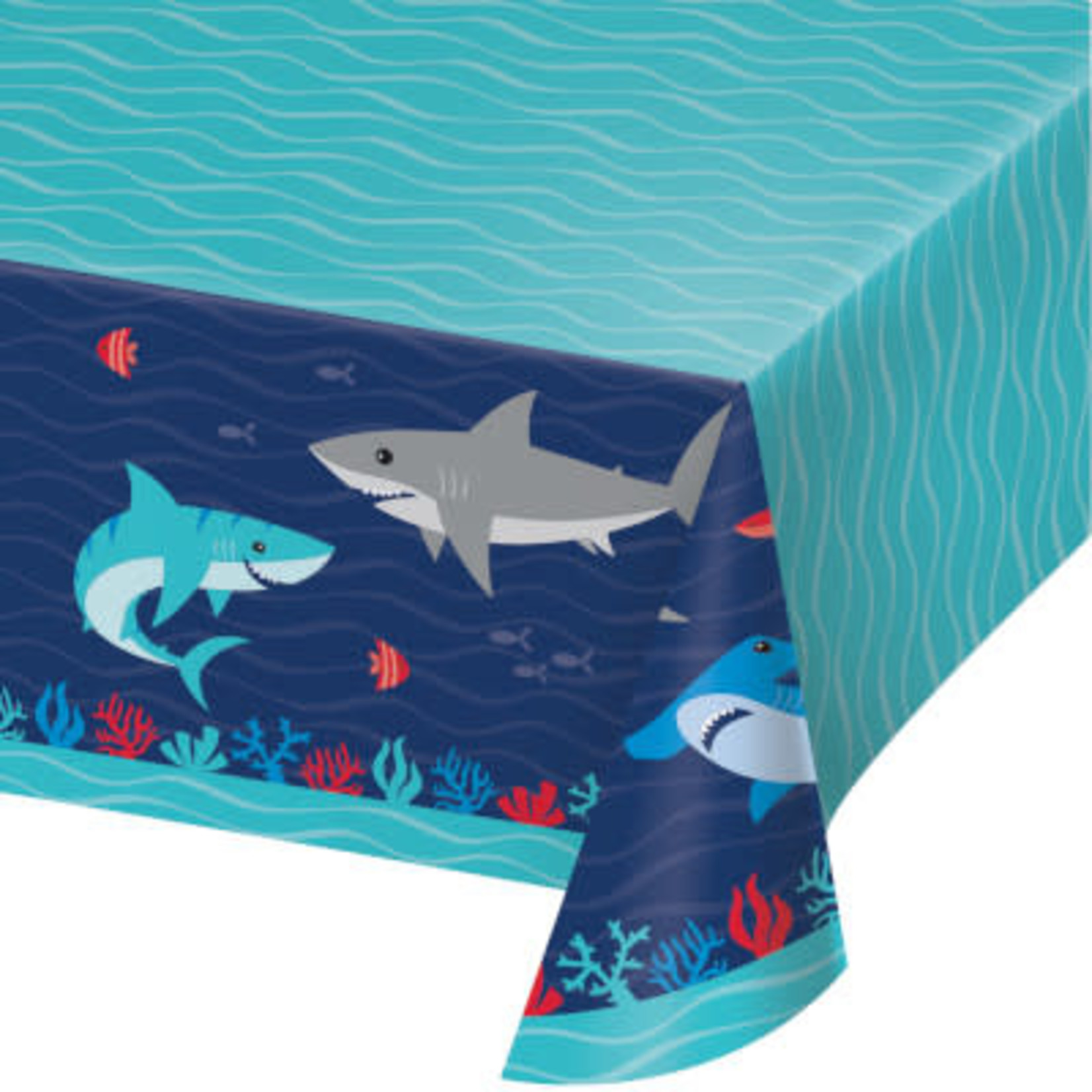 Creative Converting Shark Party Tablecover 54" x 102"
