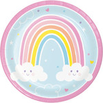 Creative Converting 9" Happy Rainbow Plates - 8ct.