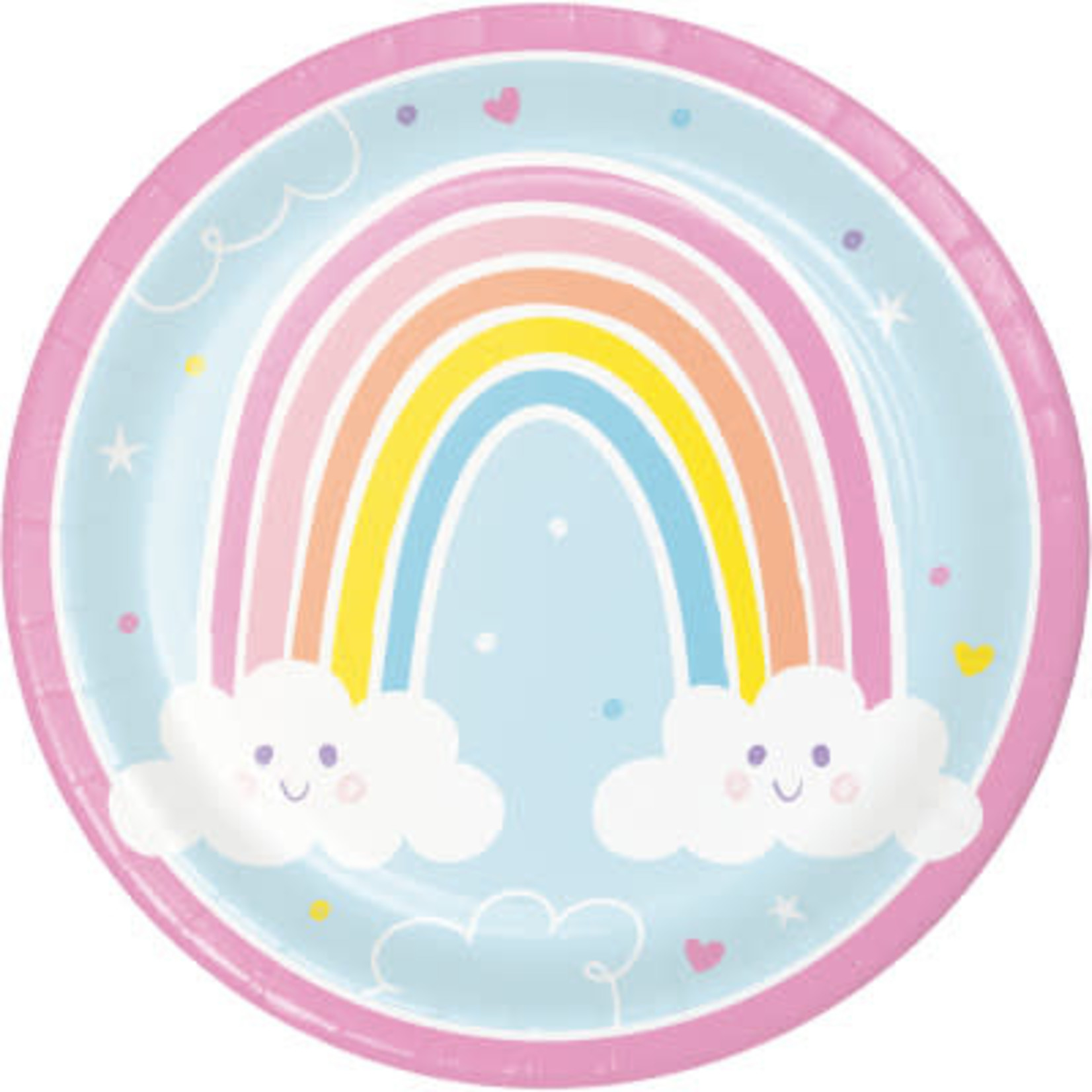 Creative Converting 9" Happy Rainbow Plates - 8ct.