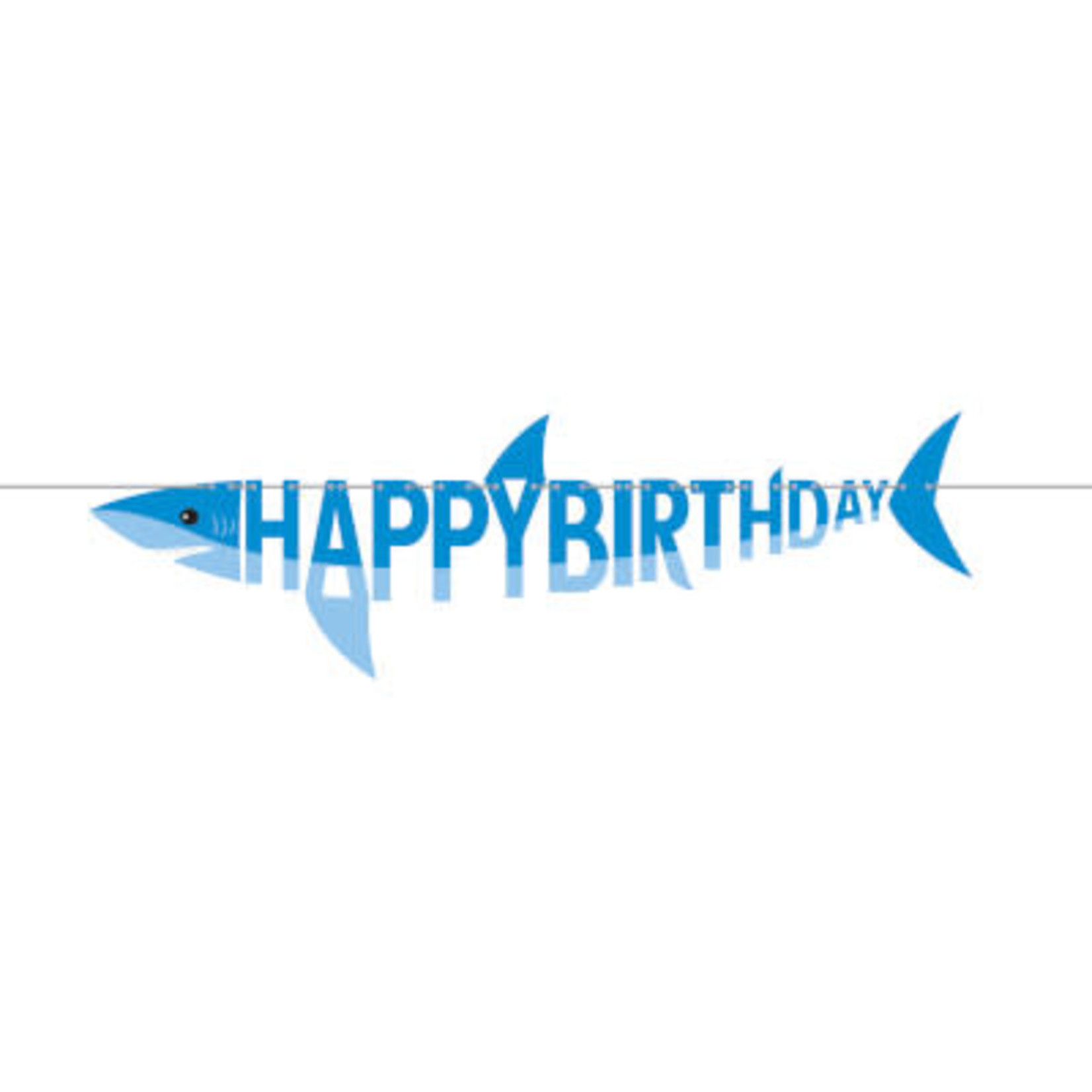 Creative Converting Shark Party Shaped Banner - 5.5ft.