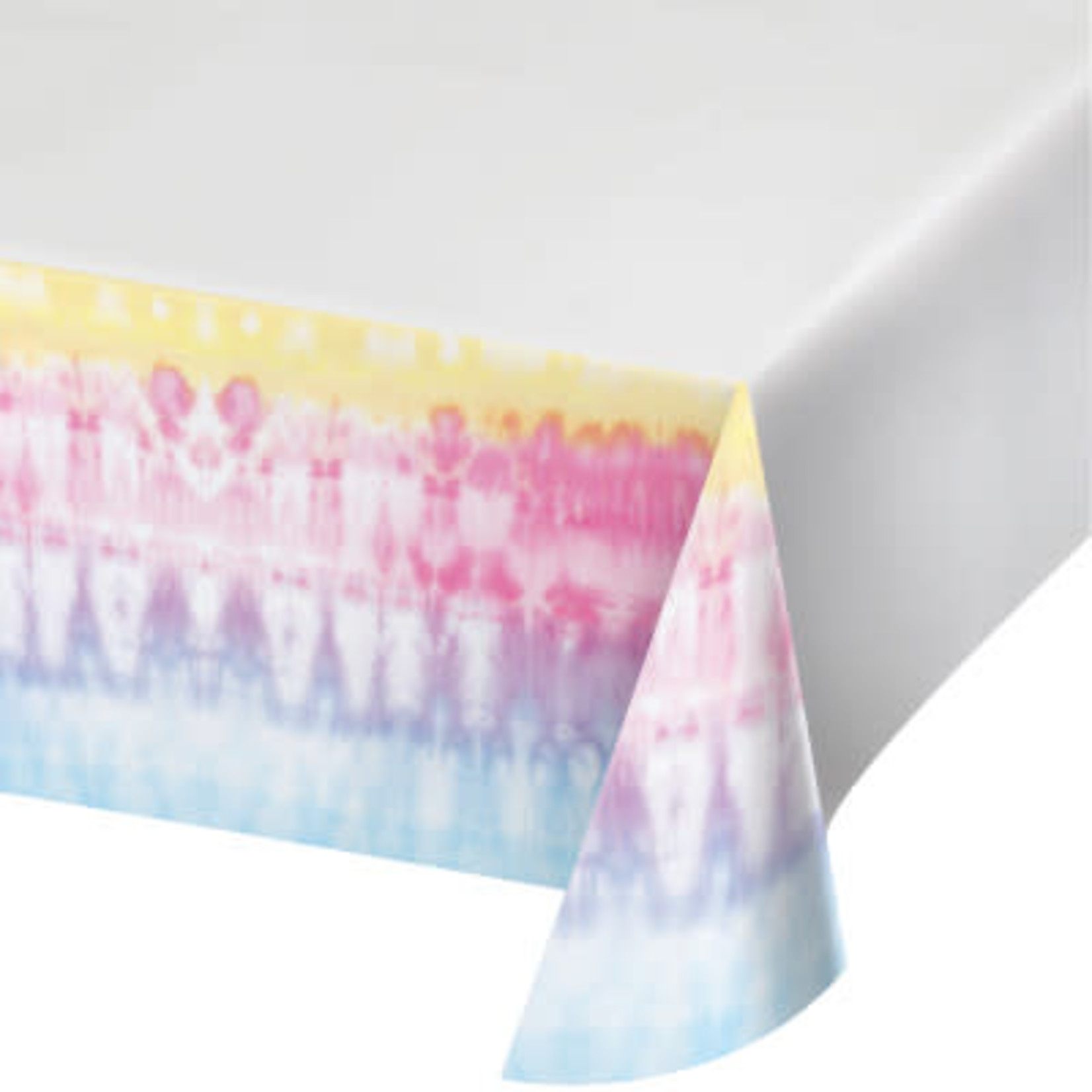 Creative Converting Tie Dye Party Paper Tablecover - 1ct. (54" x 102")