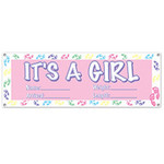 Beistle It's A Girl Custom Banner - 5ft.