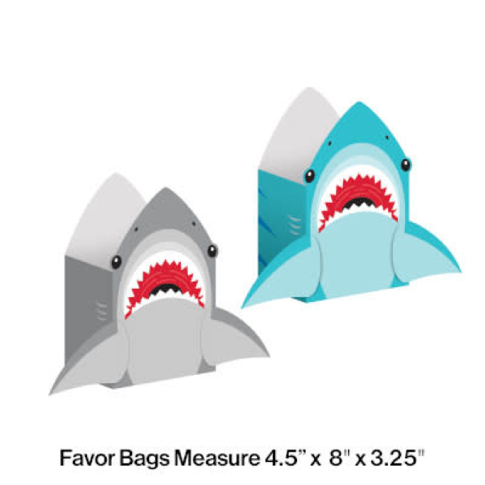 Creative Converting Shark Party Treat Bags - 8ct.
