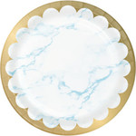 creative converting Blue Marble 9" Plates - 8ct.